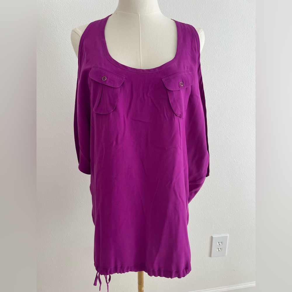 Elizabeth and James Magenta Blouse with Pockets